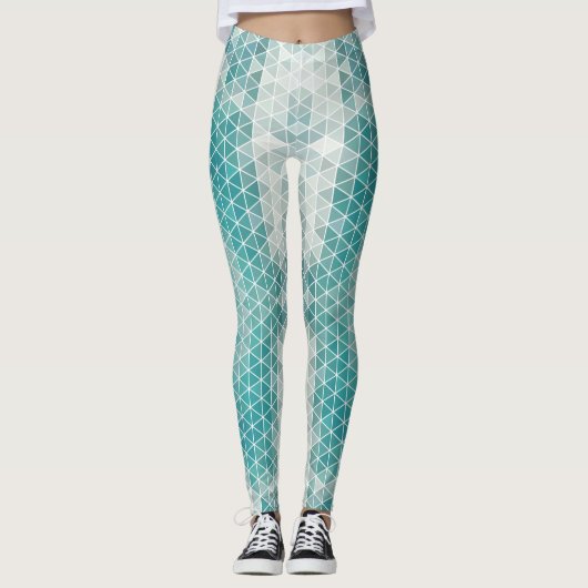 Farbiges geometrisches Muster Leggings (Vorderseite)