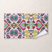 Farbiges geometrisches Muster, leuchtendes Muster Badhandtuch Set (Handtuch)