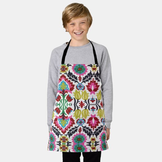 Farbiges geometrisches Muster, leuchtendes Muster Schürze (Getragen)