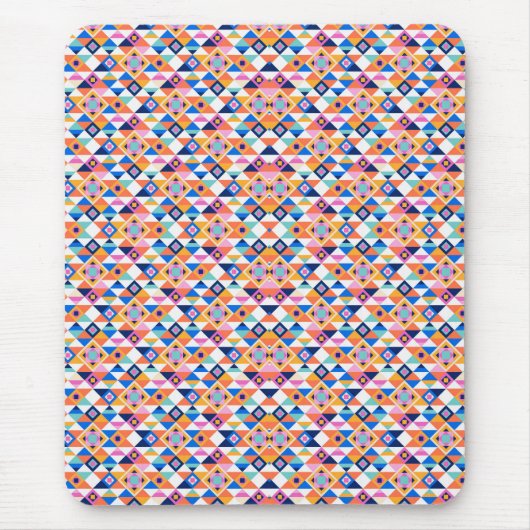 Farbiges geometrisches Muster Mauspad  (Vorne)
