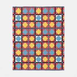 Farbiges geometrisches Muster mit Abstrakten Forme Fleecedecke