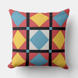 Farbiges geometrisches Muster mit Abstrakten Forme Kissen