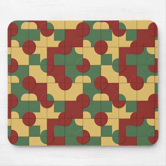 Farbiges geometrisches Muster mit Abstrakten Forme Mousepad (Vorne)