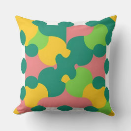 Farbiges geometrisches Muster mit dynamischen Form Kissen
