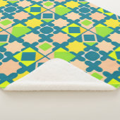 Farbiges geometrisches Muster mit dynamischen Form Sherpadecke (3/4)