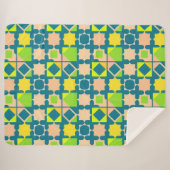 Farbiges geometrisches Muster mit dynamischen Form Sherpadecke (Vorderseite (Horizontal))