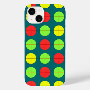 Farbiges geometrisches Muster mit grün, rot Case-Mate iPhone 14 Hülle