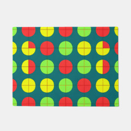 Farbiges geometrisches Muster mit grün, rot Fußmatte