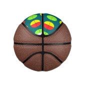 Farbiges geometrisches Muster mit grün, rot Mini Basketball (Rechts)