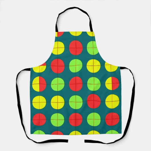 Farbiges geometrisches Muster mit grün, rot Schürze (Vorderseite)