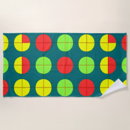 Farbiges geometrisches Muster mit grün, rot Strandtuch