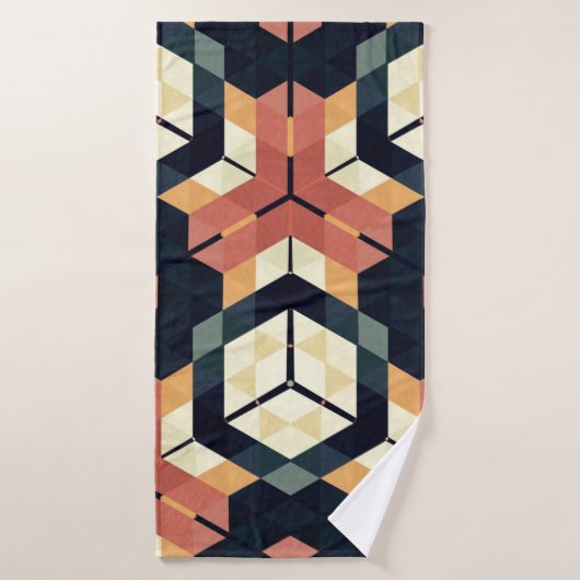 Farbiges geometrisches Muster mit Hexagon Square Badehandtuch (Badehandtuch)