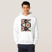 Farbiges geometrisches Muster mit Hexagon Square Hoodie (Vorne ganz)