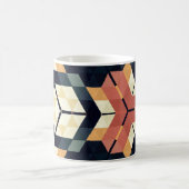 Farbiges geometrisches Muster mit Hexagon Square Kaffeetasse (Mittel)