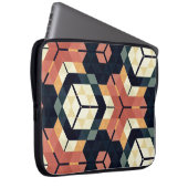 Farbiges geometrisches Muster mit Hexagon Square Laptopschutzhülle (Vorne Rechts)