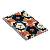 Farbiges geometrisches Muster mit Hexagon Square Notizblock (Rechte Seite)
