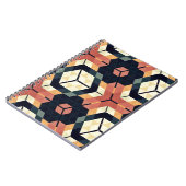 Farbiges geometrisches Muster mit Hexagon Square Notizblock (Linke Seite)