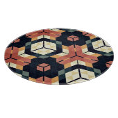 Farbiges geometrisches Muster mit Hexagon Square Schneidebrett (Ecke)