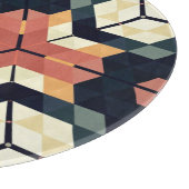Farbiges geometrisches Muster mit Hexagon Square Schneidebrett (Ecke)
