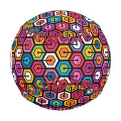 Farbiges geometrisches Muster mit Hexagonen Baseball (Vorderseite)