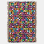 Farbiges geometrisches Muster mit Hexagonen Decke (Vorderseite Vertikal)