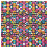 Farbiges geometrisches Muster mit Hexagonen Stoff (Muster)