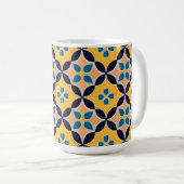 Farbiges geometrisches Muster mit Retro-Fliesendes Kaffeetasse (VorderseiteRechts)