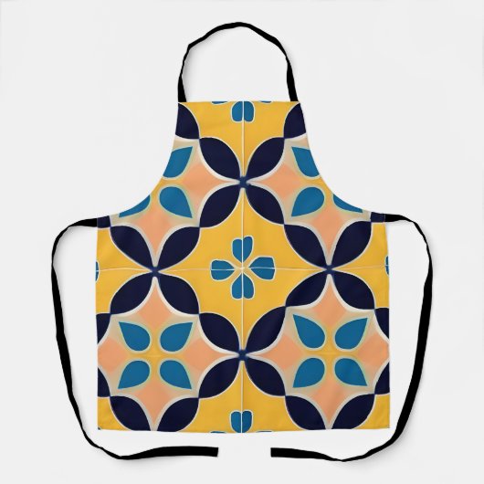 Farbiges geometrisches Muster mit Retro-Fliesendes Schürze (Vorderseite)