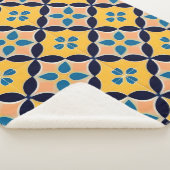 Farbiges geometrisches Muster mit Retro-Fliesendes Sherpadecke (3/4)