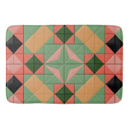 Farbiges geometrisches Muster mit symmetrischem Qu Badematte