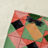 Farbiges geometrisches Muster mit symmetrischem Qu Strandtuch (Beispiel)