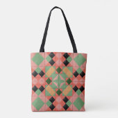 Farbiges geometrisches Muster mit symmetrischem Qu Tasche (Rückseite)
