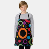 Farbiges geometrisches Muster mit symmetrischem We Schürze (Getragen)
