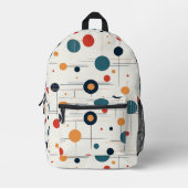 Farbiges geometrisches Muster Mitte des Jahrhunder Bedruckter Rucksack (Vorderseite)