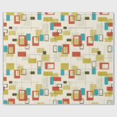 Farbiges geometrisches Muster Mitte des Jahrhunder Geschenkpapier (Flach)