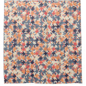 Farbiges geometrisches Muster ohne Naht Duschvorhang (Vorderseite)