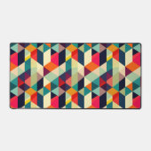 Farbiges geometrisches Muster, Retro Schreibtischunterlage (Vorderseite)