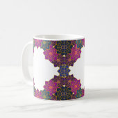 Farbiges geometrisches Muster Rosa, Grün Kaffeetasse (Vorderseite Links)