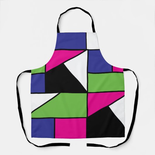 Farbiges geometrisches Muster Schürze (Vorderseite)