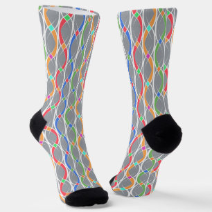 Farbiges geometrisches Muster. Socken