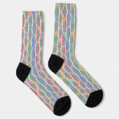 Farbiges geometrisches Muster. Socken (Rechts)