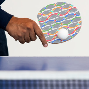 Farbiges geometrisches Muster. Tischtennis Schläger