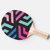 Farbiges geometrisches Muster Tischtennis Schläger (Seitenansicht)
