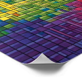 Farbiges geometrisches Muster von Dreiecken Poster (Ecke)