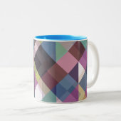 Farbiges geometrisches Muster Zweifarbige Tasse (VorderseiteRechts)