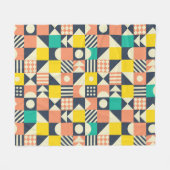 Farbiges geometrisches nahtloses Muster Fleecedecke (Vorderseite (Horizontal))