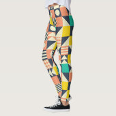 Farbiges geometrisches nahtloses Muster Leggings (Links)