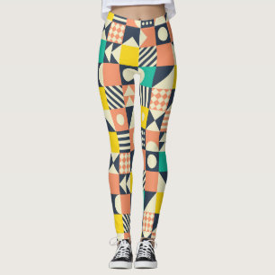 Farbiges geometrisches nahtloses Muster Leggings