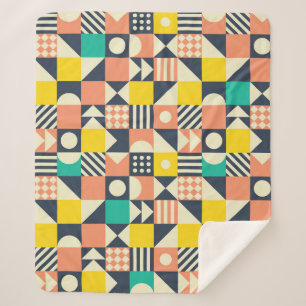 Farbiges geometrisches nahtloses Muster Sherpadecke