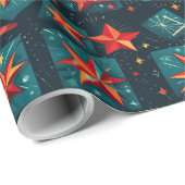 Farbiges geometrisches Papier Geschenkpapier (Rolleneckpunkt)